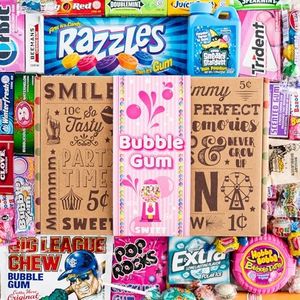 VINTAGE CANDY CO. BUBBLE GUM ASSORTMENT VARIETY PACK - Assorted Chews Incl. Fruit, Mint, Spearmint, Original Gumball Flavors and More - PERFECT For Woman Man Girl Boy College Students Teens