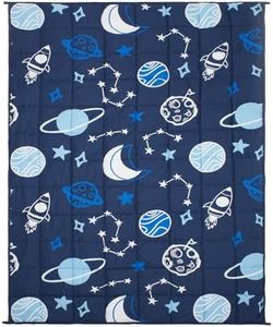 OHS Weighted Blanket Teddy Fleece 3kg Space Navy, Single Blankets for Adults Calming Stress Relief Anti Anxiety Gift for Men Women (Disclaimer:Only Suitable for Age 3+Years)
