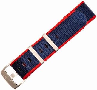 BluShark AlphaShark Premium Nylon Watch Strap - Durable, Waterproof Replacement Watch Band for Men and Women | Stainless Steel Buckle | Ballistic, Military | Uncle Sam, 20mm