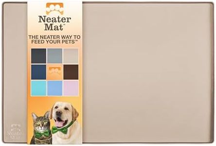 Neater Pet Brands Neater Mat - Waterproof Silicone Pet Bowls Mat - Protect Floors from Food & Water (Cappuccino, 24" x 16" Silicone)