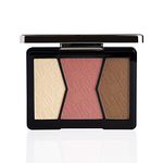 PAC Focus On Me 3 in 1 Bronzer Highlighter & Blush Palette for Face Makeup | Face Palette with Lightweight Natural Shimmer Glow Compact Powder | Full Coverage & Long Lasting for All Skin Type - Dark