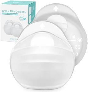 Kencpet Wearable Milk Collector, 2-in-1 Hands-Free Silicone Breast Milk Pump, Portable & Discreet Milk Catcher for Nursing Moms, Natural Milk Expression for Breast Milk Let Down - 90ml/3oz, 2-Pack
