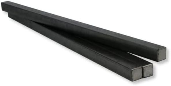 3/4" x 3/4" x 12" Square Steel Key Stock (Bar), Undersized Cold-Drawn Steel Bars (Pack of 2) - Precision Key Stock, Plain Finish