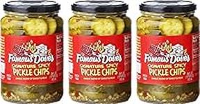 Famous Dave's Signature Spicy Pickles 24oz Glass Jar (Pack of 3) (Pickle Chips) (1-Pack)