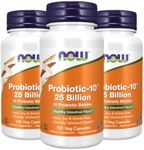 Now Foods Probiotic-10 25 Billion, 100 Count (Pack of 3)