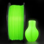 Dikale PLA+ 3D Printer Filament Luminuos Green, 1.75mm No Tangle, Net Weight 2.2lbs Spool (1kg), Glow in The Dark Green