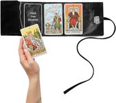 Witchy Cauldron Tarot Wrap, Satin Tarot Storage and Cloth, Tarot Deck Storage Holder, Tarot Spread, Tarot Case - Black