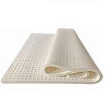 Llchaensc Natural Latex Mattress Topper Luxurious Comfort | Soothing Pressure Point Relief | Support for Shoulders, Hips, Back, And Knees,2in,135x190cm(53x75in)