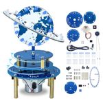 PEMENOL Soldering Practice Project Kit, DIY Globe Planetary Motion Kit Corded Rotating Universe Model Music Switch Brightness Adjustable for Chritmas Day Electronics Learning University STEM Education