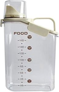 Saim Cereal Containers Storage Dispenser, Airtight Dry Food Storage Containers with Lids 2.8/94.5oz, BPA Free Cereal Dispensers for Flour, Sugar, Grain, Rice & Baking Supply (White)