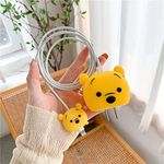 3D Cute Cartoon Designs Protective Case,Cute Cartoon Lightning Cable Protector Cover, for iPhone Charger Cute Case Compatible with Apple 20W USB-C Power Adapter Charger Cable (Little Bear)