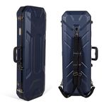 Crossrock 4/4 Violin Case-ABS Hardshell with Interior Compartment, Detachable Straps-Blue (CRA860VFBL)