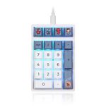 Darmoshark K3QMK Macro Mechanical Numeric Keypad USB Wired 21 Keys Mini Numpad Portable Keypad RGB Backlight Gaming Keypad Extended Layout for Cashier(Fully Programmable Keys)