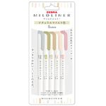 Zebra Mildliner WKT7-5C-NTC Highlighter, Natural Mild, 5 Colors Set
