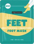 Freeman Flirty Feet Mask, Moisturizing + Soothing Foot Sheet Mask, Foot Care for Dry Feet, 1 Count, 1 Pair, 1.00 fl oz/80 mL