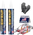 Seam Sealer Automotive-Professional Grade High Strength Waterproof Adhesive for Truck,Marine,Auto Body Repair, Rust & Leak Prevention-Quick Paintable Sealant for Metal,Plastic,RV Roof Sealant White