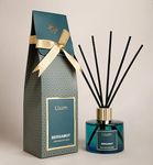 Llum Glass Bergamot Essential Oil Reed Diffuser Set | Premium Room Freshener For Living Room, Washroom, Bedroom, Office | Organic, Toxin Free Home Fragrance, Aromatherapy | Elegant Gift | 100Ml