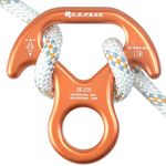 S.E.PEAK 30kN Rescue Figure 8 Descender Climbing Gear Downhill Equipment Rigging Plate Rappeling Device for Rock Climbing/Aluminum Alloy, Orange