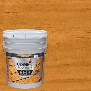 Olympic Maximum 5 gal. Cedar Transparent Exterior Stain and Sealant in One Low VOC