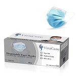 ViraCare 3 Ply Medical Surgical Face_Mask Face Covering Type IIR Fluid Resistant with Ear Loop 50 PIECES (UK Stock Available)