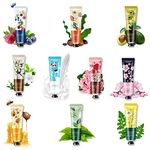 10 Pack Natural Plant Fragrance Hand Cream for Dry Hands,Moisturizing Hand Care Cream Hand Lotion Travel Gift Set,Travel Size Hand Lotion Set for Men and Women-30ml