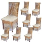 Evelots Dining Room/Kitchen Chair Cover/Protector-8 Pack- Heavy Duty Clear PVC Vinyl-No Dust/Spill/Pet Hair/Pet Claws, Easy Clean Slipcover