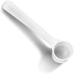 500 Mg Pack of 50 White Measuring Smidgen Micro Scoop 1 Ml PP Lab Measuring Mini Spoons for Powder Measurement or Baking - Static-free Plastic Tiny Scoops for Milligram Small Measure