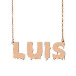 HUAN XUN Custom Name Necklace Choker Personalized Jewelry Luis