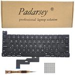 Pardarsey Replacement Keyboard Compatible with MacBook Pro 13" A2338 2020 2022 Keyboard US Layout+Keyboard Screws+Screwdriver