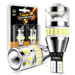 Auxbeam 912 921 LED Bulb for Backup Reverse Light Bulbs, 4000 Lumens 400% Brighter Super Bright Canbus Error Free 906 904 922 W16W T15 LED Bulbs with Double Projectors, 6500K White, Pack of 2