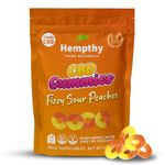 Hempthy CBD Gummies - 300mg Total Cannabidiol, THC-Free Edible Gummies, High Strength Hemp Gummies for Pain Relief, Stress & Better Sleep - 10mg x CBD Gummy Fizzy Sour Peach Rings!