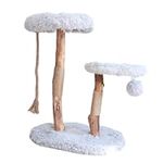 AGILE 33" Real Wood Branch Cat Tree Perch (Grey)