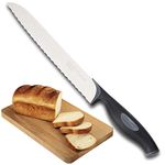 Sabatier Professional Lâ€™Expertise Kitchen Serrated Bread Knife - 20cm High Chrome Molybdenum Stainless Steel, Finely Ground Razor Sharp Blades. Ergonomic Soft Grip Handle. 20 Year Guarantee.