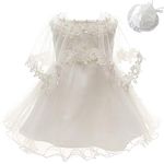 Meiqiduo Baby Girls Lace Christening Dresses Infant Princess Wedding Birthday Baptism Gowns