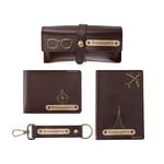 AICA Customized Name & Charm Leather Mens Wallet Gift Hamper Set- (Darkbrown) |Gift for Man |Gifts for Man|Personalised Gifts for Men|Christmas Gifts for Men|Secret Santa Gifts for Office Colleagues