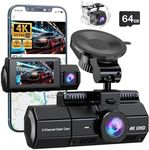 4K Dash Cam, 3 Channel Dash Cam 4K 