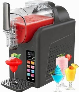 8-in-1 Slushie Machine for Home, 2 L Slushy Machine with Ice Cream Maker – Frozen Drink, 15-Min Quick Set Smoothie & Cocktail Maker with Smart Temp Control, Auto-Clean, No Ice Needed (B3-black)