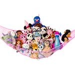 Lilly's Love Large Stuffed Animal Net Hammock for Plushie Toys | Corner Hanging Organizer for your Teddy and Stuffy Collection | Easy to Hang w/Included Anchors & Hooks -Pretty In Pink