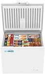 KoolMore - SCF-9C Deep Chest Freezer with Wire Basket, 10 cu. ft. Compact Food and Meat Storage, for Commercial and Home Use with ETL Certification,White