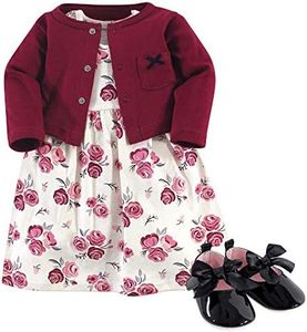 Hudson Baby Bebé-Niñas Manga Larga Vestido Casual - Rosado - 9-12 Meses