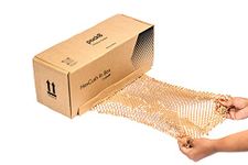 Eco friendly Honeycomb Paper Bubble Wrap with Dispenser | brown paper bubble wrap for packing (100M X 15") |Honeycomb Cushioning Wrap For Packing, Shipping & Moving | Expandable upto 150M