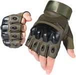 WTACTFUL Tactical Gloves for Men, Summer Motorcycle Cycling Motorbike Driving Riding Hunting Outdoor Work Fingerless Half Finger Gloves Men Women Green XL