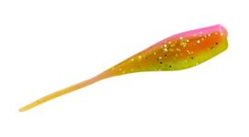 Strike King Lures Mr. Crappie Lightning Shad Soft Bait Lure, Freshwater, 2" Length, Electric Chicken, Package of 15