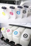 Continuous Bulk Ink Supply System with 4 Bottles 4 Cartridges For Roland SP540/RS640/FJ540 Inkjet Printers