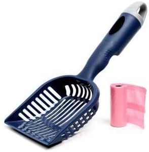 RvPaws Poopin-Scoopin Cat and Kitty Litter Waste Pooper Scooper Shovel w/Built-in Waste Bag (Color May Vary)