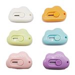 6pcs Mini Utility Knives in Cloud Shapes, Box Cutters Retractable Letter Opener Pocket Knives Colorful Mini Slides Open for Letter Small Box Opening Paper Cutting DIY Crafts. (Assorted Colors)