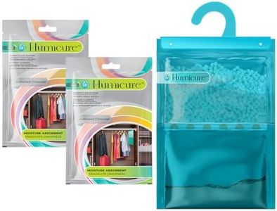 Humicure Moisture Absorber Dehumidifier with 1 Litre Absorption Capacity; Prevents Wardrobe, Bathroom, Kitchen and Bedroom from Mould & Fungus (Pack of 2, 400gram each, Activated Charcoal)