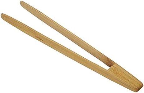 Pebbly NBA001 - Pinza de tostadas, bambú, 24 cm
