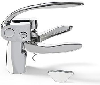 Vinturi Lever Wine Opener Set made of Premium Chrome Wine Corkscrew with Replacement Spiral and Foil Cutter with Sleek, Durable Die-Cast Metal Design