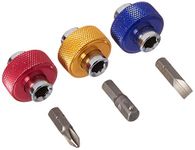 Titan 11218 3-Piece 1/4-Inch Drive Finger Grip Drivers, Mini Bit Driver Set